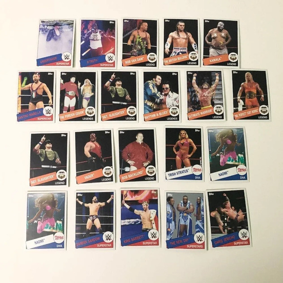 2015  WWE Topps Lot of 21 Wrestling Cards Superstars Divas Legends - Picture 1 of 16